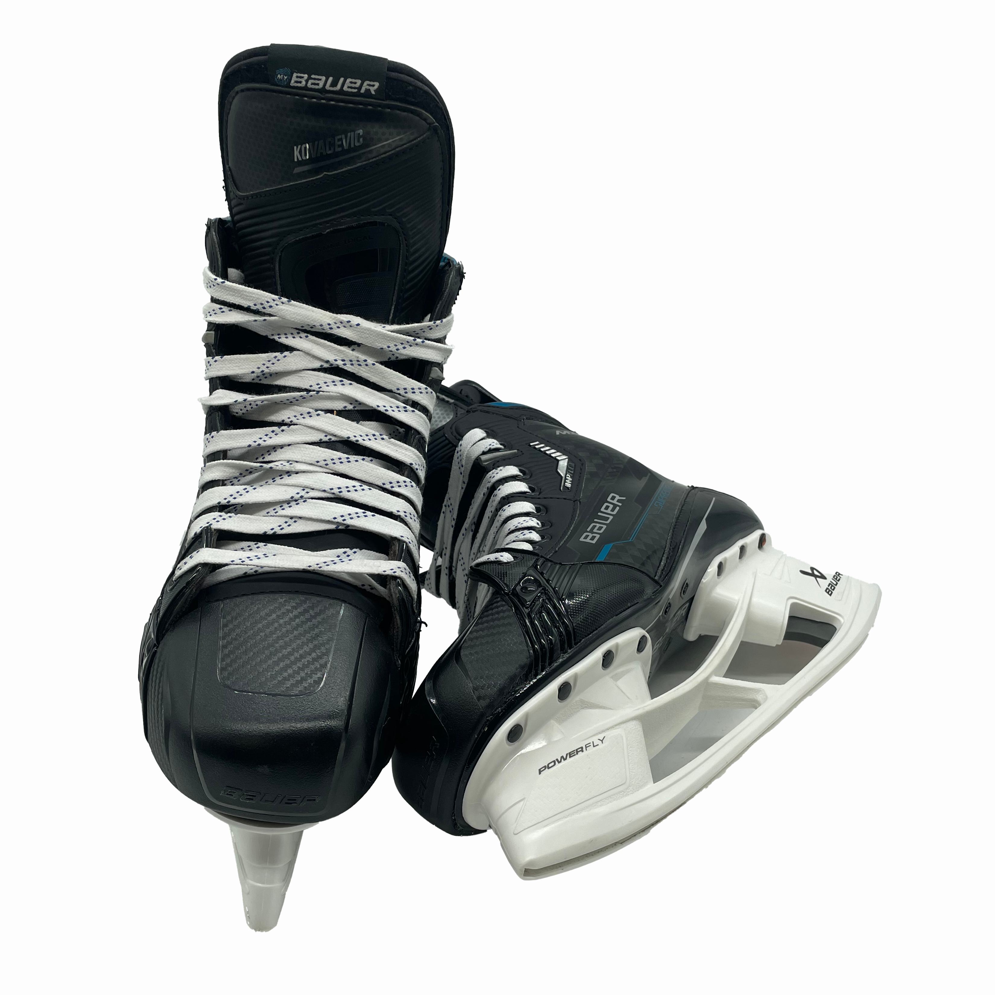 Patins de hockey Bauer Supreme Mach Pro Stock – Taille 9D (bleu poudre)